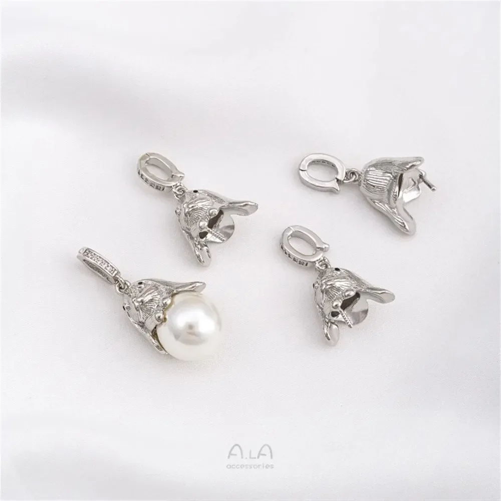 14-каратное позолоченное универсальное ожерелье с пряжкой и кроликом из бисера