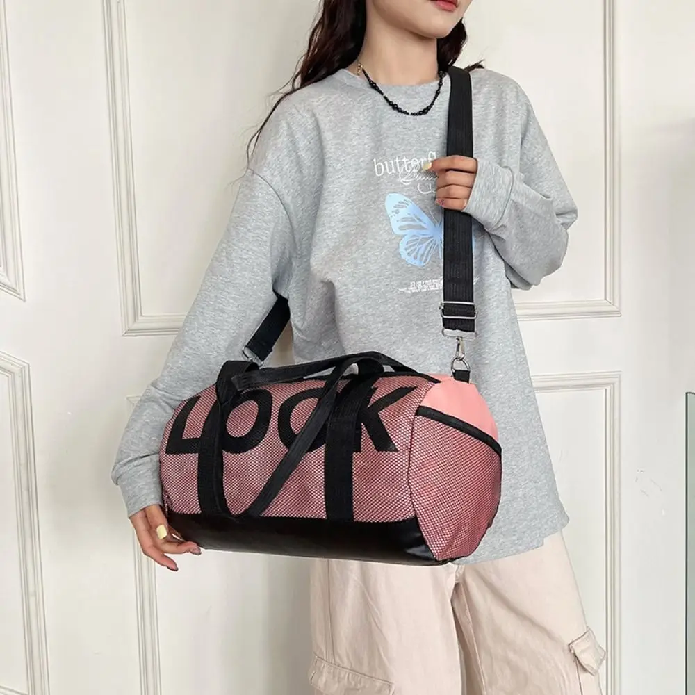 Портативная нейлоновая пляжная сумка через плечо с буквенным принтом однотонная