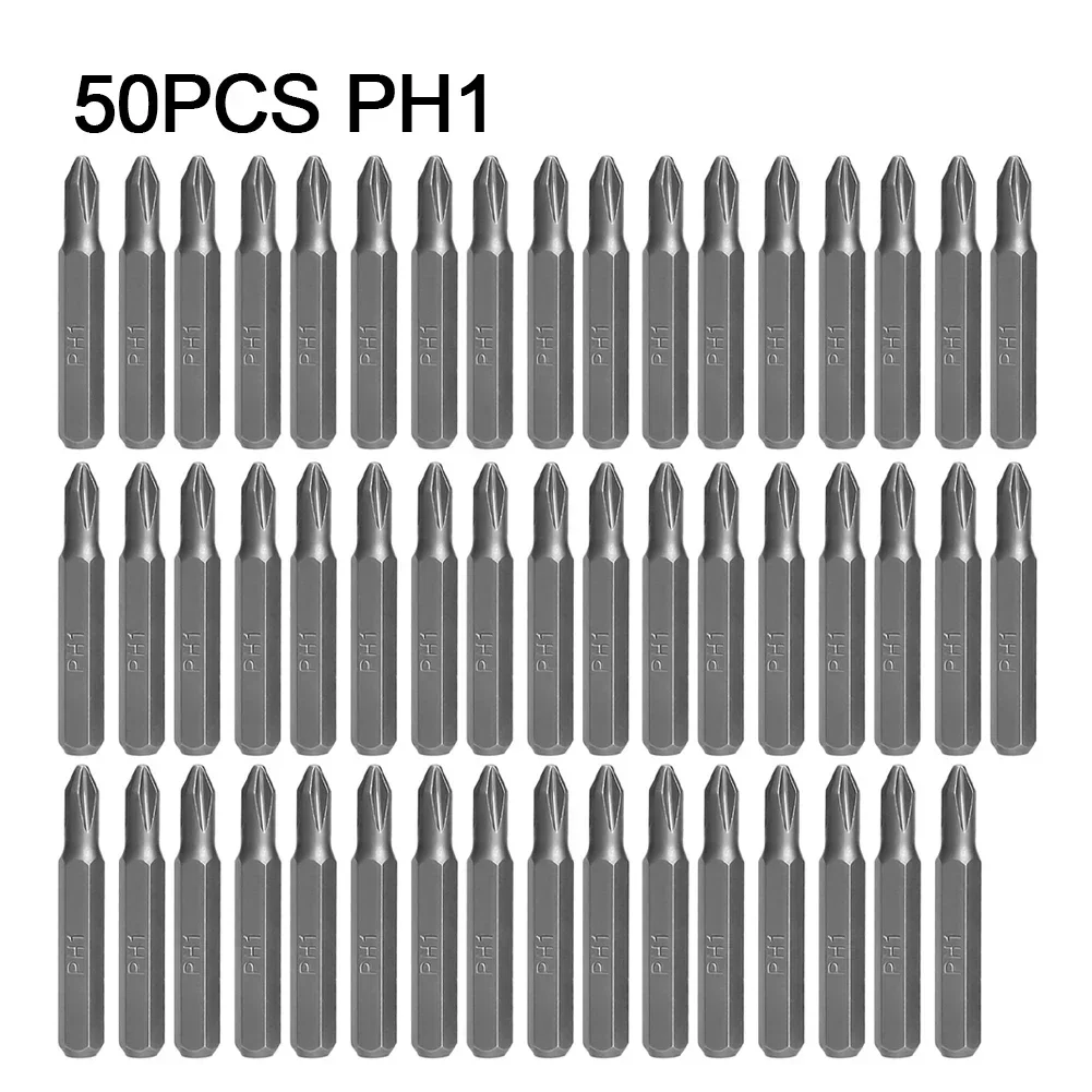 

50 шт., 4 мм, набор маленьких отверток с шестигранным хвостовиком, PH0000/PH000/PH00/PH0/PH1/PH2, магнитная стальная крестовая головка, аксессуары для электроинструментов