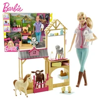 original barbie careers farm vet doll playset lovely animal rescuer doll house accessory little baby toys for girls bonecas gift