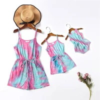 tank mother daughter matching overalls dresses family set one piece mom baby mommy and me clothes fashion women girls jumpsuits