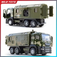 military police transport alloy car model 150 scale pull back sound light diecast vehicle truck army toys for boy collection