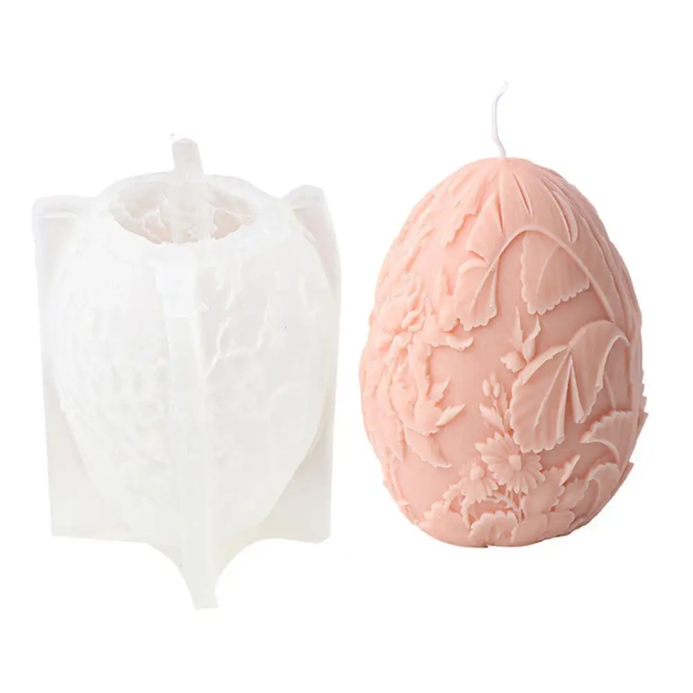 

Carved Egg Silicone Candle Mold For DIY Aromatherapy Candle Plaster Ornaments Soap Epoxy Resin Mould Handicrafts Making Tool