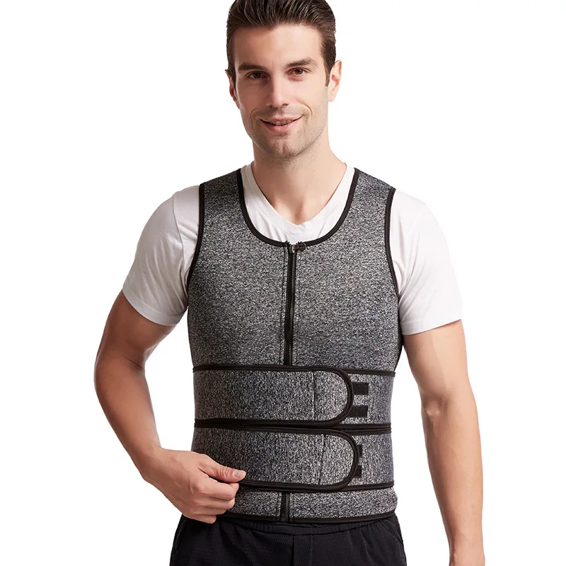Men's Sports Shaper Wear Neoprene Sweating Sculpting Sauna Vest Abdomen Double Elasticity Fitness Trainer Belt Slimming