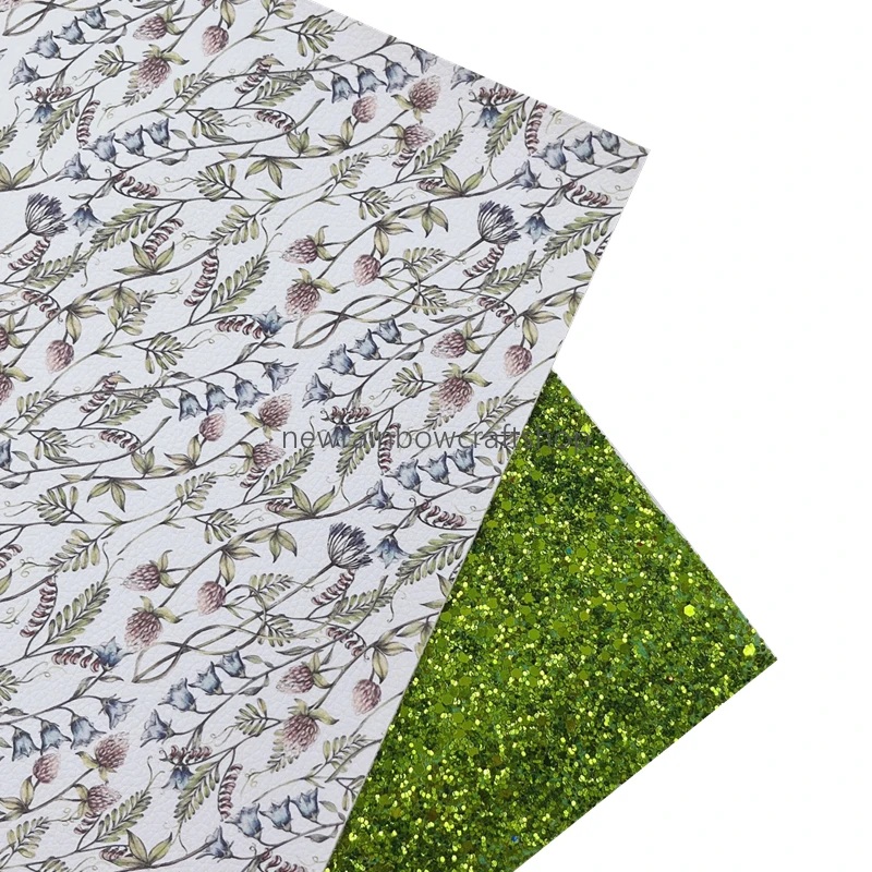 Новинка лист из искусственной кожи радужной расцветки 30x22 см с изображением леса