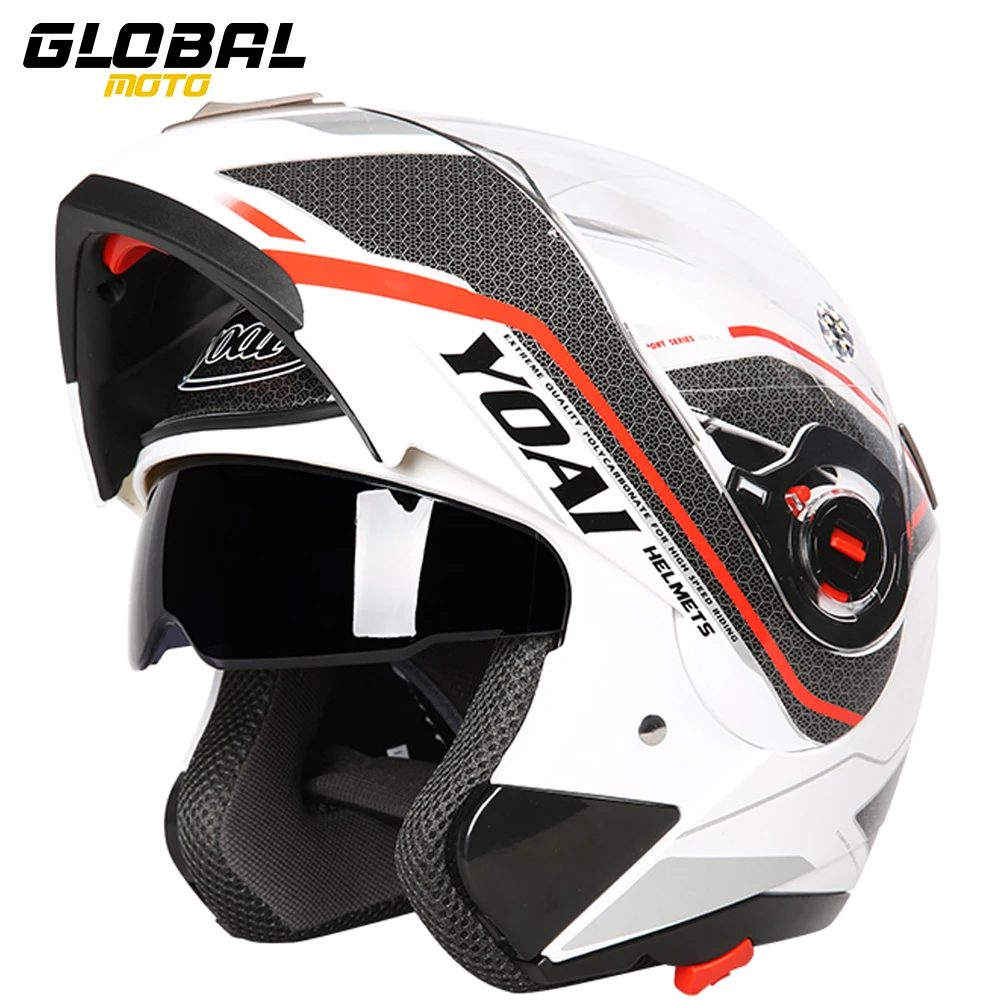 

New Motorcycle Helmets Motocross Racing Helmets Breathable Universal Street Bike Full Face Combination Helmet Detachable L-2XL