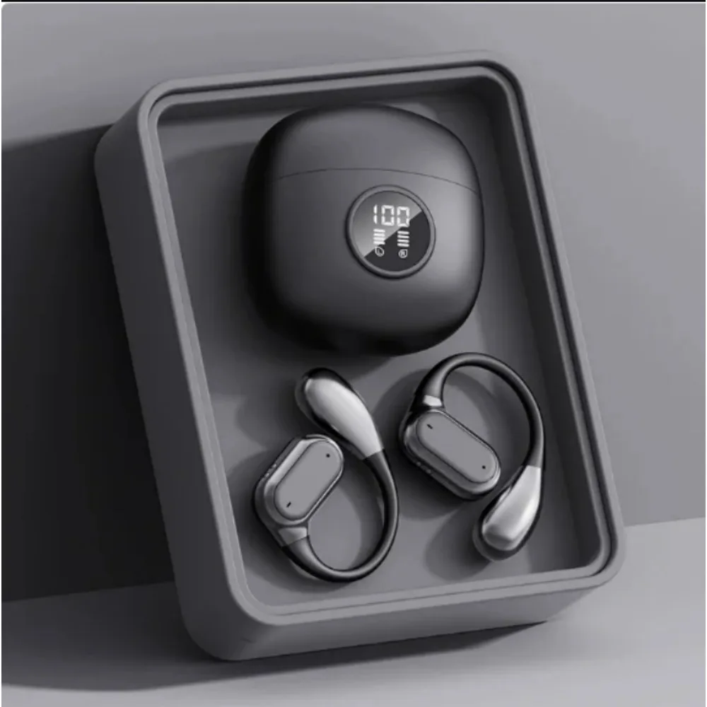 Фото Беспроводные наушники-вкладыши TWS 2238 Bluetooth 5.4 с креплением на ухо, HiFi стерео, водонепроницаемые, с LED-дисплеем и сенсорным управлением №1