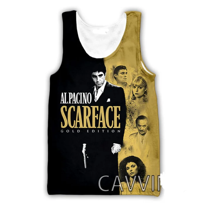 Новинка 2024 модный топ с принтом персонажа фильма Scarface Тони Монтана летняя