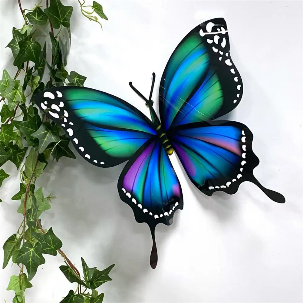 

3D Butterfly Wall Sticker Attractive Delicate Colorful Large Window Murals Home Decor Outdoor Garden Ornaments Party Decoration