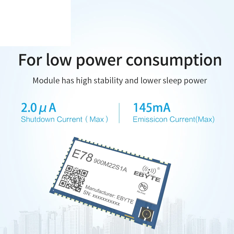 Модуль LoRa 5500m 22 дБм 868 МГц 915 трансивер ASR6505 беспроводной модуль SX1262 интерфейс Cojxu