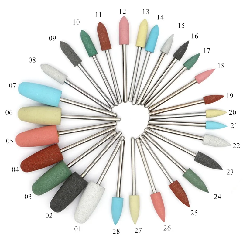 5 шт. стоматологические резиновые Полировальные Алмазные шлифовальные насадки 2