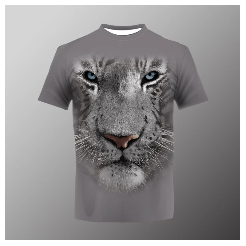 

2022 Summer T-shirt Men's Various Vicious And Cute Animal Patterns 3d Printing Fashion Men's And Women's T-shirt Soft Texture