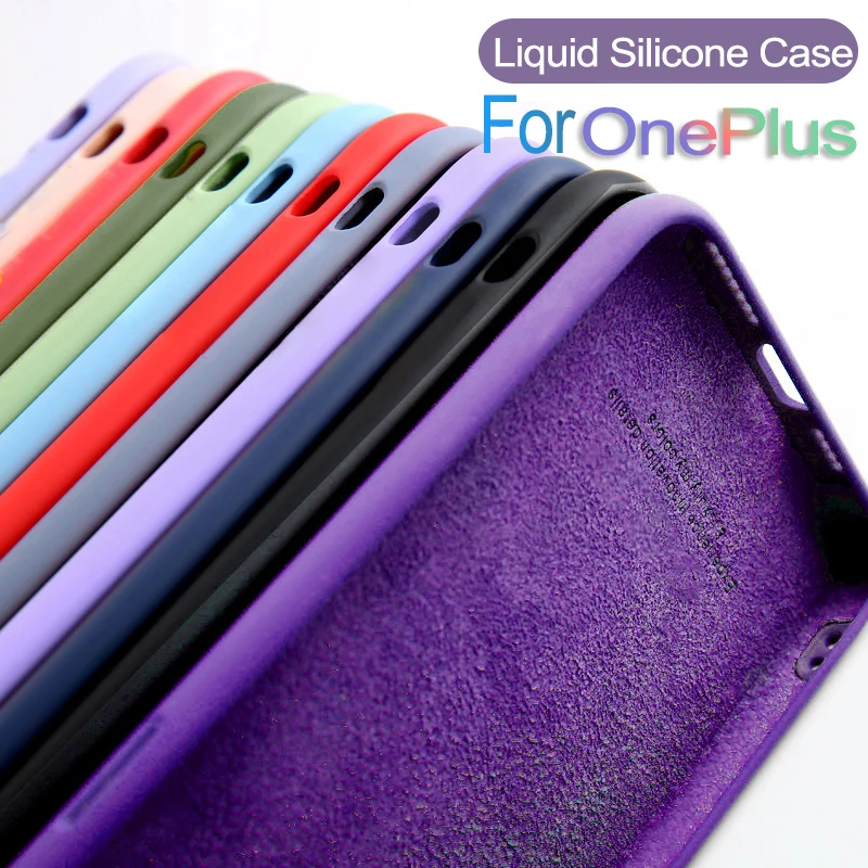 Liquid Silicone Case For OnePlus 7 7T 8 8T 9 9R 9RT 10R ACE Pro One Plus 1+7T 1+8 1+8T 1+9R Soft Shockproof Full Cover Fundas