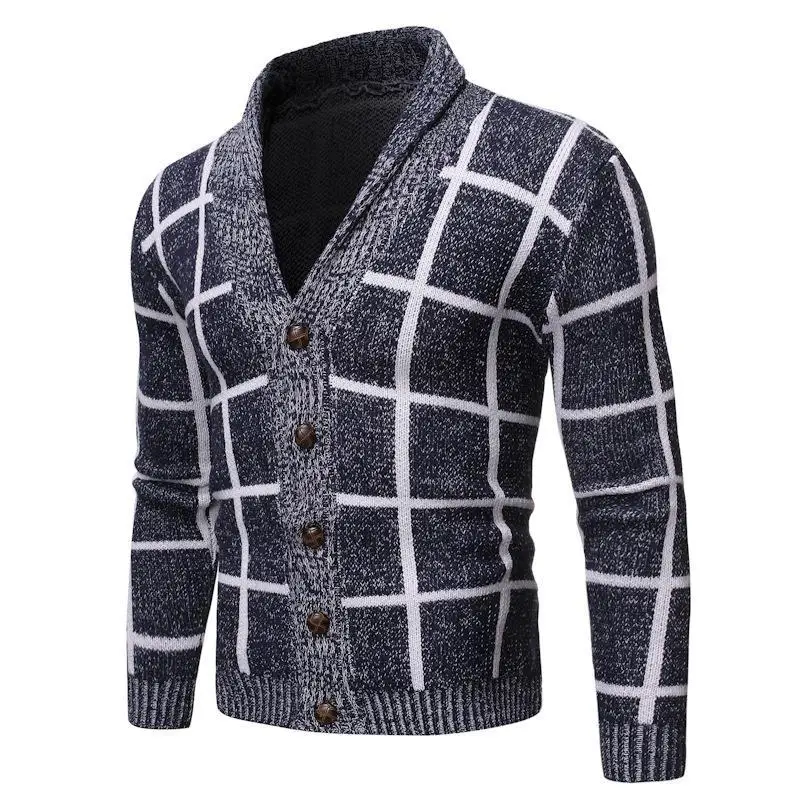 

High Quality Cardigan Sweater 2023 Autumn/Winter Men's Cardigan Sweater Fashion V-neck Sweater Knit Men's Cardigan Coat TM1078