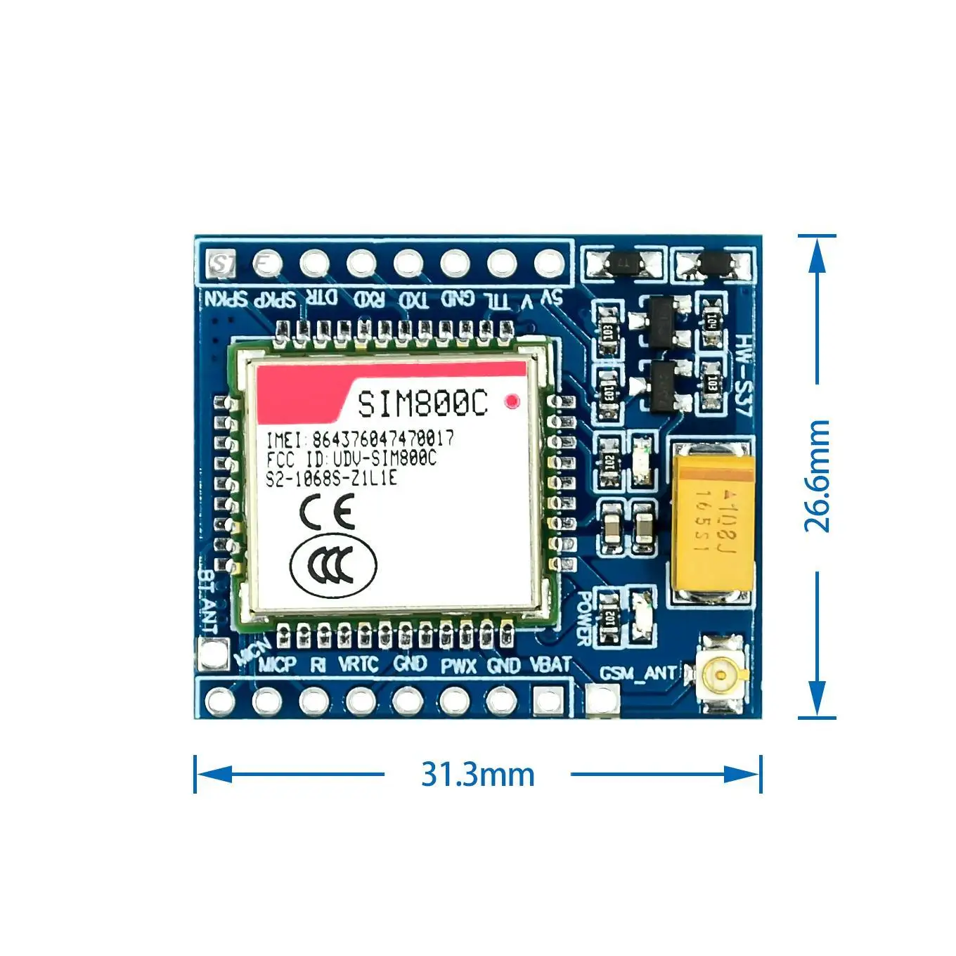 5 в 3 В SIM800C GSM GPRS электронная фотовспышка TTL макетная плата IPEX с Bluetooth TTS STM32 для Arduino