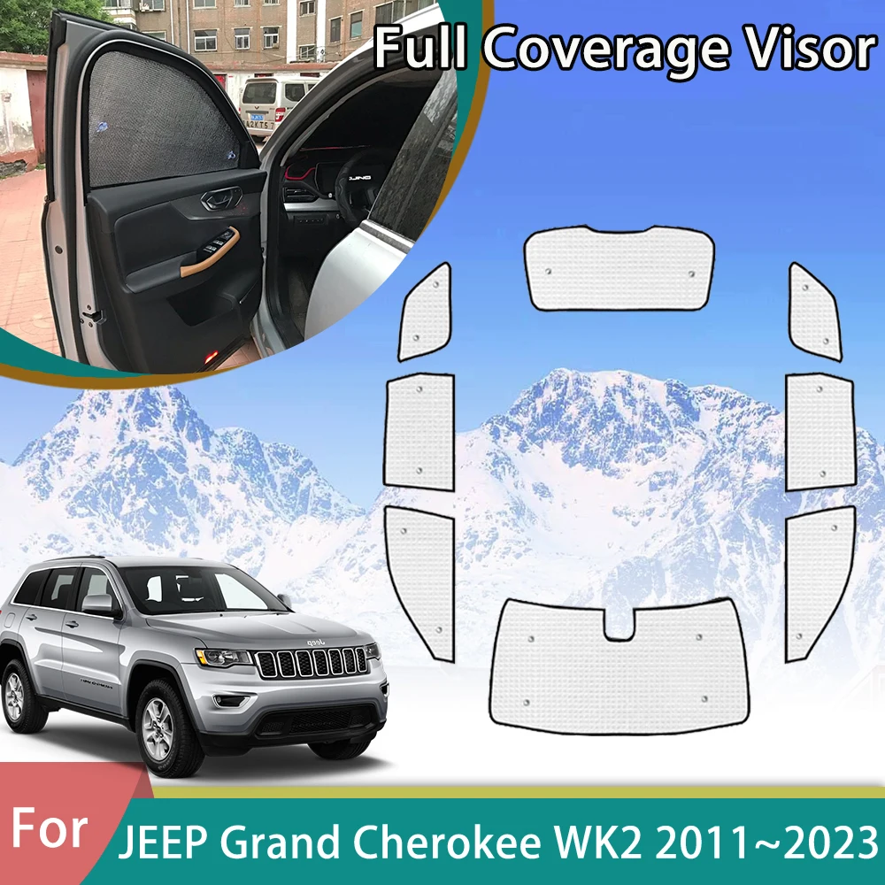 

Car Full Coverage Sunshades For JEEP Grand Cherokee WK2 2011~2020 Anti-UV Protect Window Sun Shade Visor Windshield Accessories