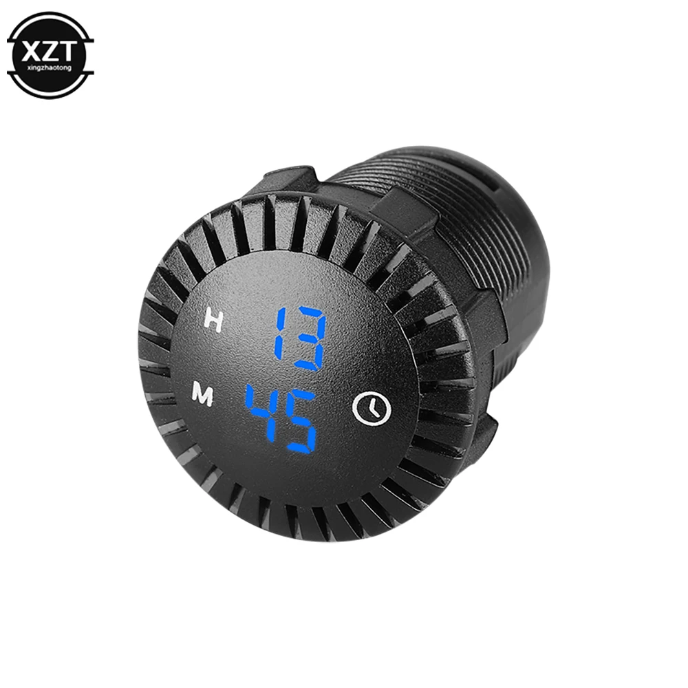 

Электронные часы для автомобильной панели, 12 В/24 В, сенсорные цифровые часы для автомобиля, лодки, мотоцикла, дисплей детской яркости, водонепроницаемые