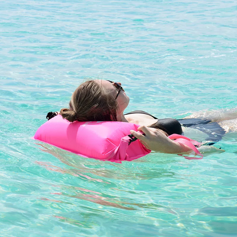 Naturehike Inflatable Swimming Buoy Waterproof Dual Airbag 28L Storage Dry Bag Adjustable Belt Flotation Bag Swim Drifting Float