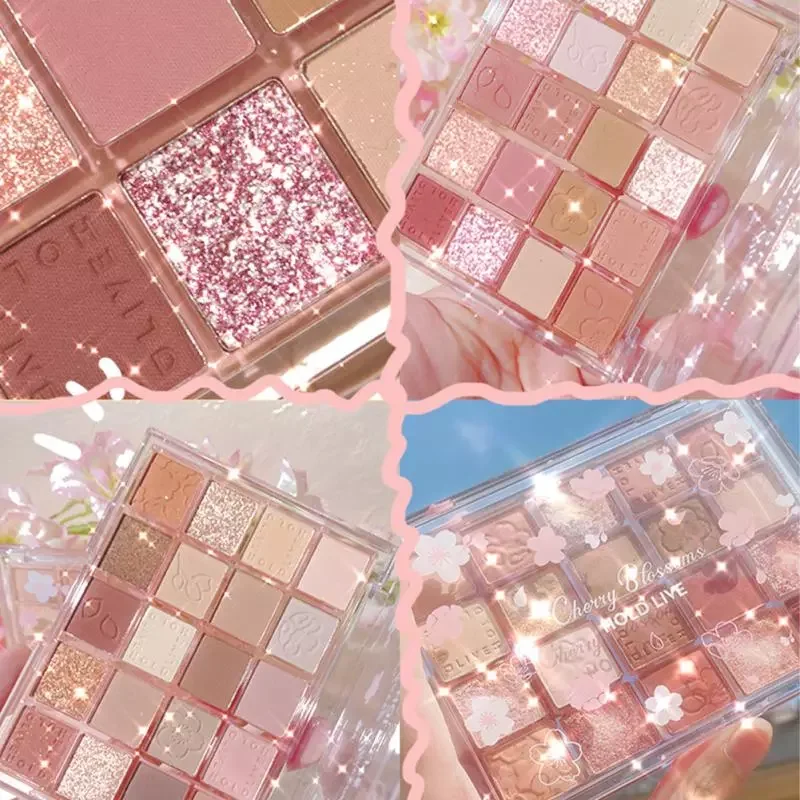 

NEW2023 20 Colors Sakura Eyeshadow Palette Pearly Glitter Matte Eye Shadow Lasting Shiny Sequins Shimmer Eye Pigments Makeup Cos