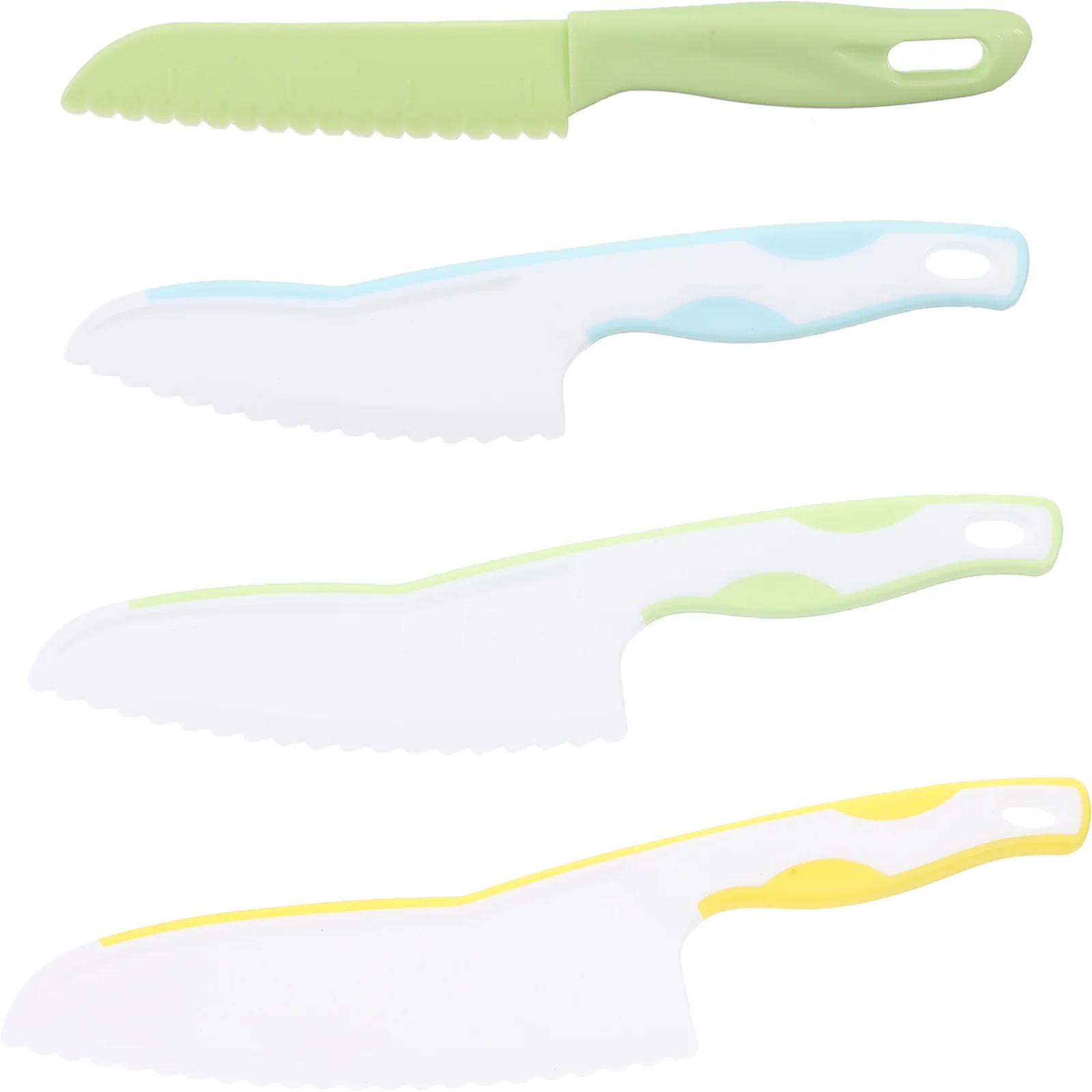

4 Pcs Toddlers Fruit Small Children Handheld Portable Plastic Kitchen Fruits Cutters Kids Safety