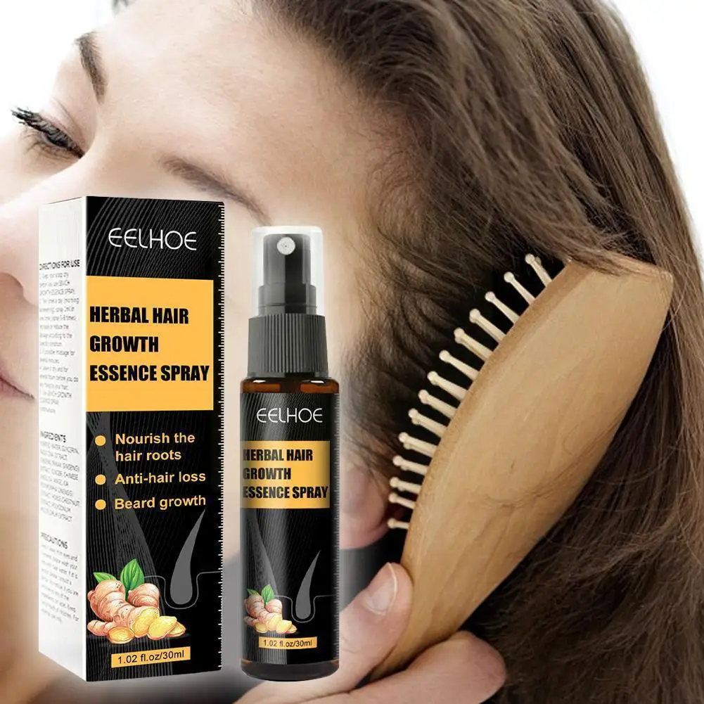 

30ml Herbal Hair Growth Essence Spray Set Hair Loss Hair Treatment Growth Nourishing Conditioner Oil Beard Spray M4g0