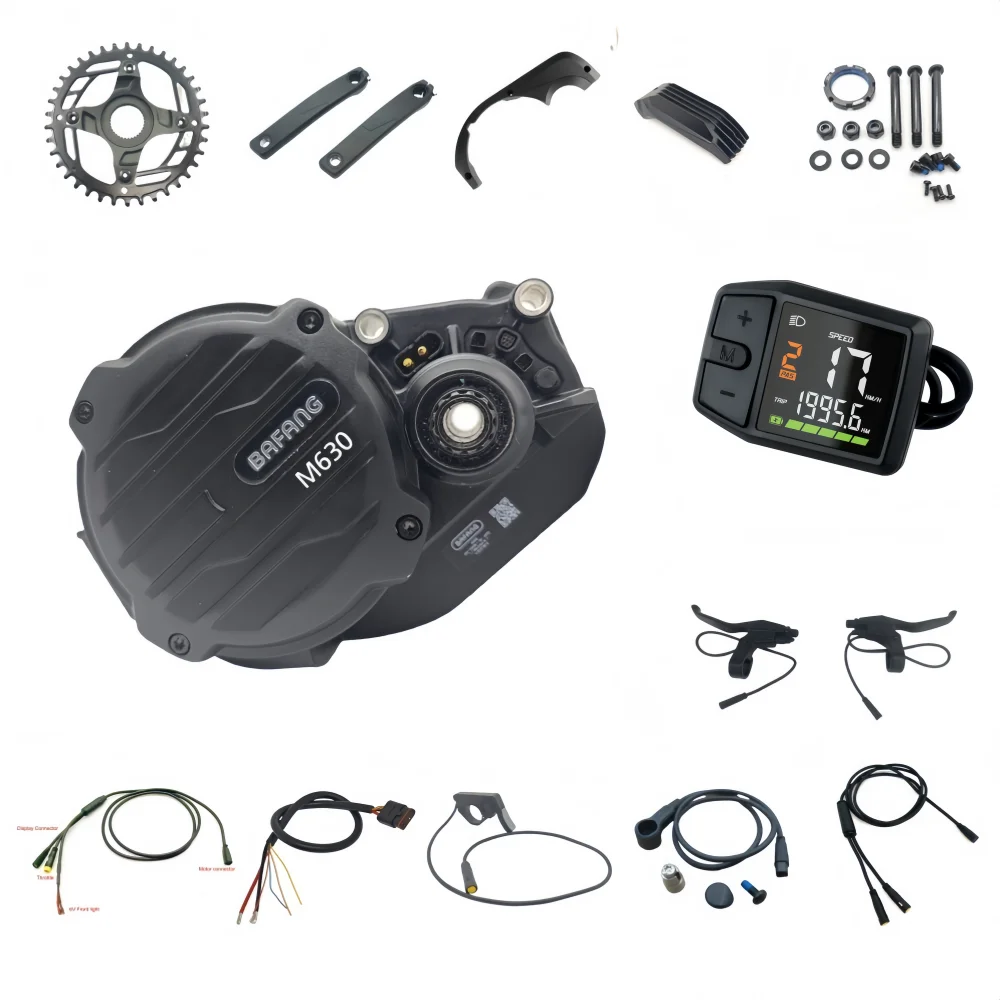 Фото Комплект для переоборудования электровелосипеда Bafang M630 48V 52V 40A 35A 1500W с центральным двигателем для снежных условий, с дисплеем DZ41 (замена M620 G510) №1
