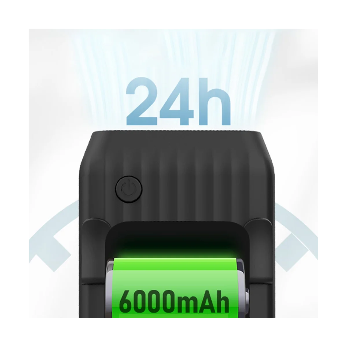 

6000Mah Hanging Neck Fan Mini Cooler USB Mobile Charging Bank Ventilador Waist Hanging Fan with Strong Light Flashlight