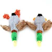 1 pcs dog toy cute plush duck sound toy stuffed squeaky animal squeak dog toy cleaning tooth dog chew rope toys