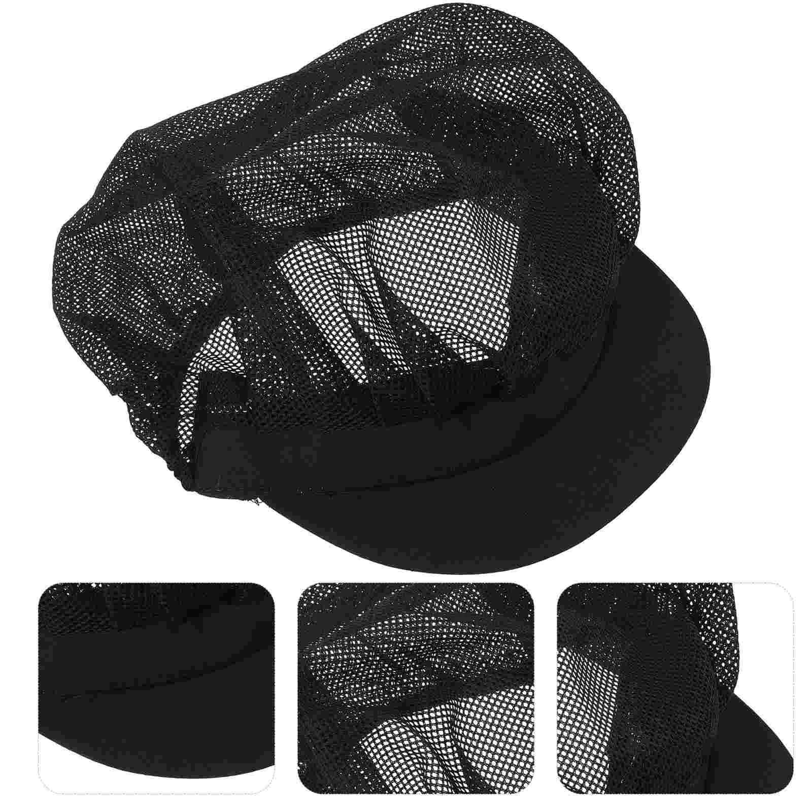 

Mesh Chef Hat Hats Men Fashion Cap Kitchen Working Breathable White Serving Cotton Cooking Restaurant Miss