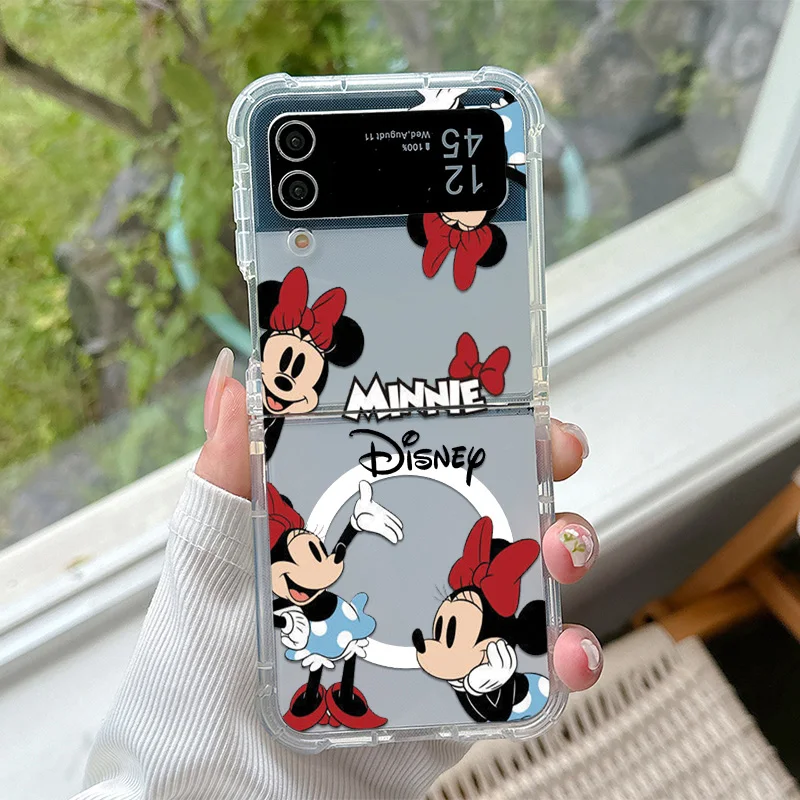 Милый забавный магнитный чехол для телефона с Микки и Минни Magsafe Samsung Galaxy Z Flip 3 4 5 6