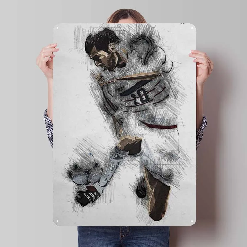 Металлический знак Zidane спортивный плакат художественная роспись ретро жестяной