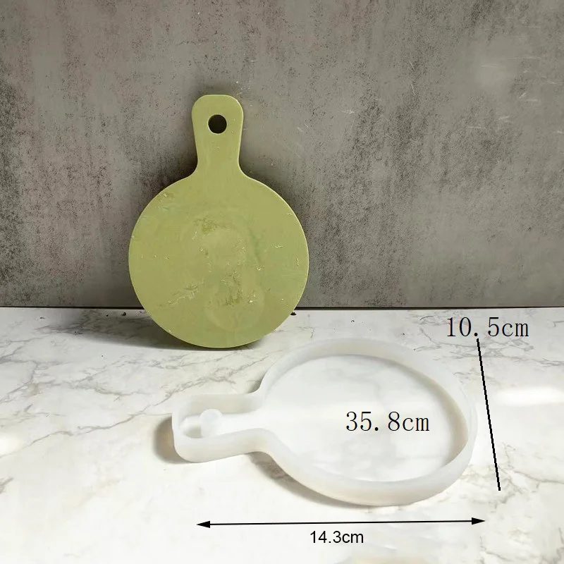 Силиконовые формы в виде бетонного подноса Круглая Пластиковая форма поднос для