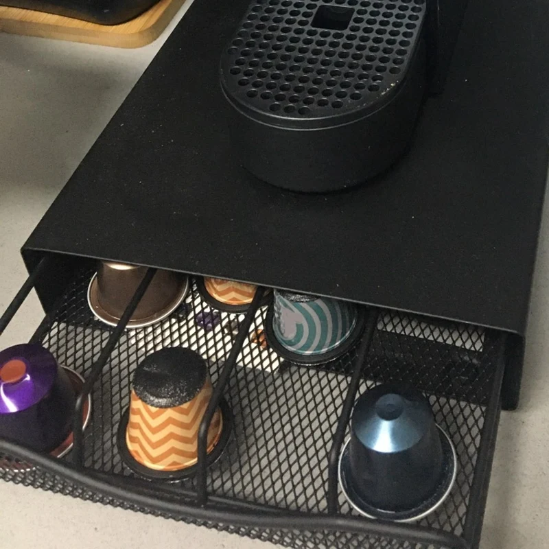 

Стеллаж для хранения 40 капсул, классический черный стеллаж для хранения