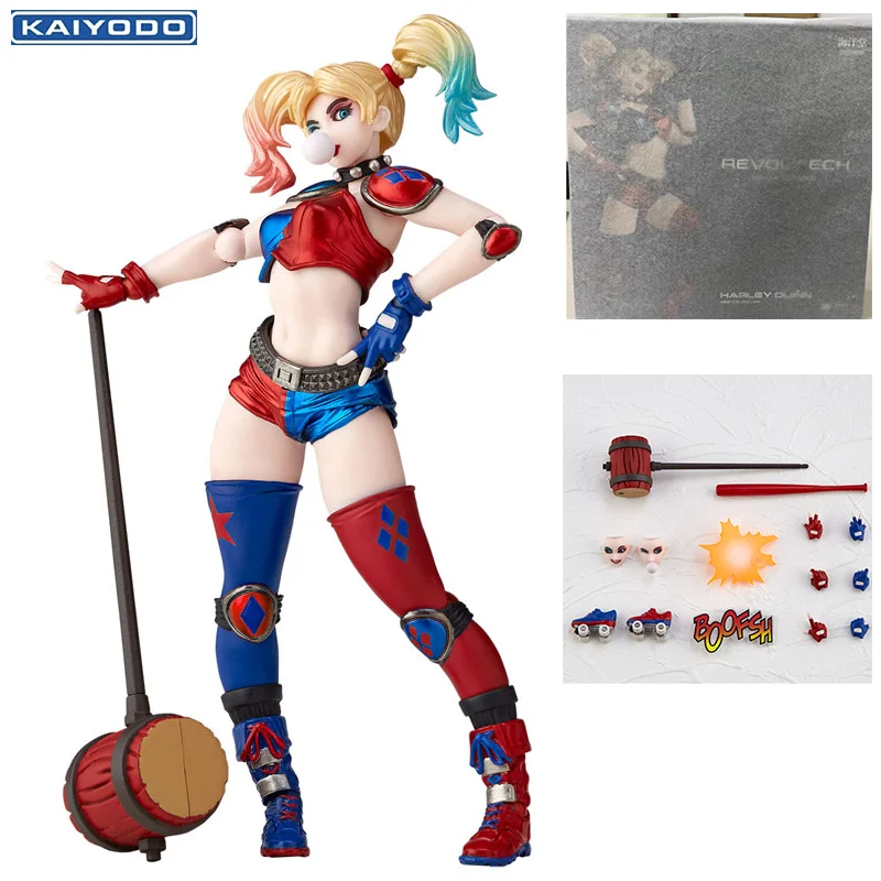 

100% Оригинальные удивительные фигурки KAIYODO Yamaguchi Revolution Tech Harley Quinn из аниме экшн-коллекции, модели игрушек