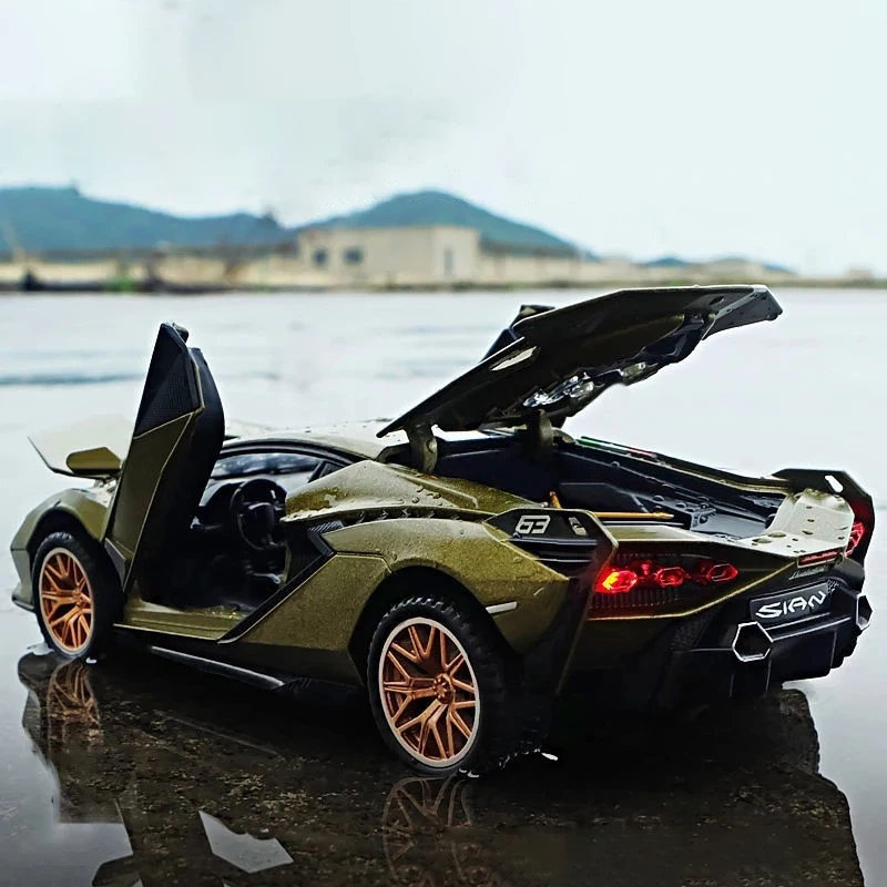 Новая модель автомобиля Lamborghini Sian Lightning 1:32 из сплава металла Спортивная