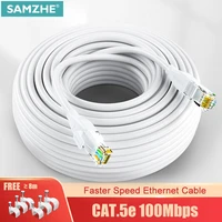 samzhe cat 5e ethernet cable rj45 lan round networking cat 5 patch cord for computer router laptop network cable