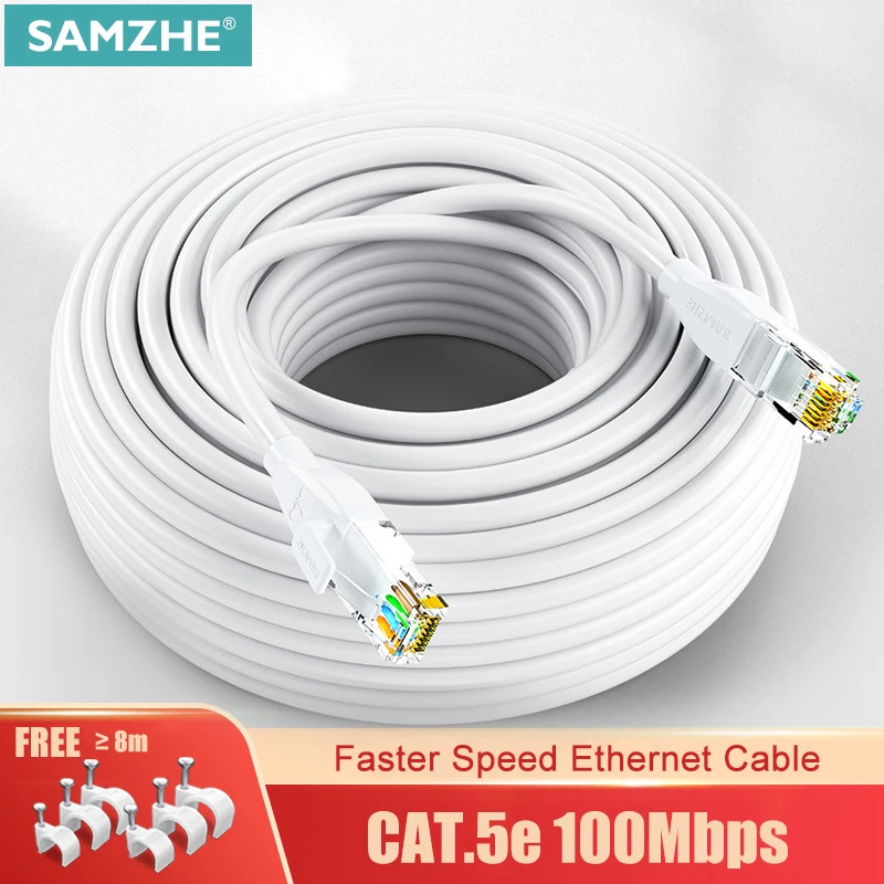 Сетевой кабель Ethernet CAT 5 круглый RJ45 для подключения компьютера маршрутизатора Samzhe