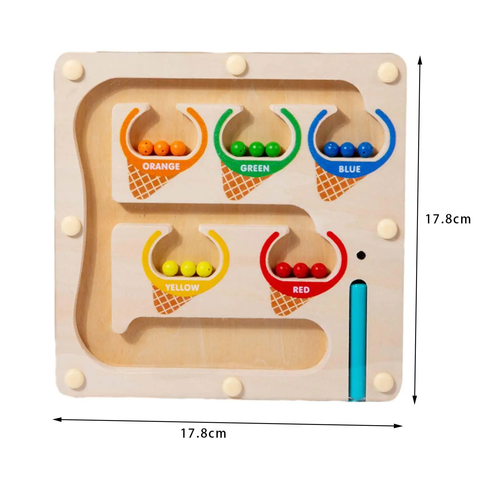 Wooden Counting Matching Game Learning Skills Toys Math Toy Travel Magnet Puzzle Boards for Kids Ages 3-5 Preschool