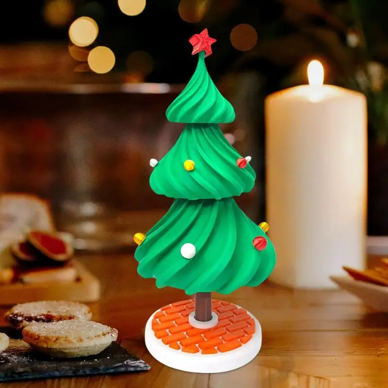 Танцующая Рождественская Елка Декор Стола 3D Печатная Непоседа Игрушки