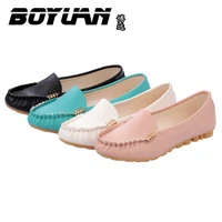 women flats shoes leather breathable moccasins womens boat shoes ballerina ladies casual loafers flat sneakers mother shoes