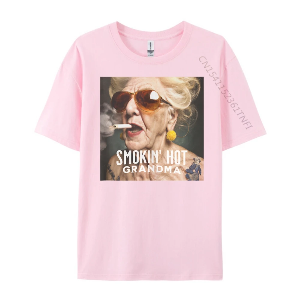 Черная рубашка Smokin Hot Grandma футболки с рисунком мужская одежда 2024 4 июля