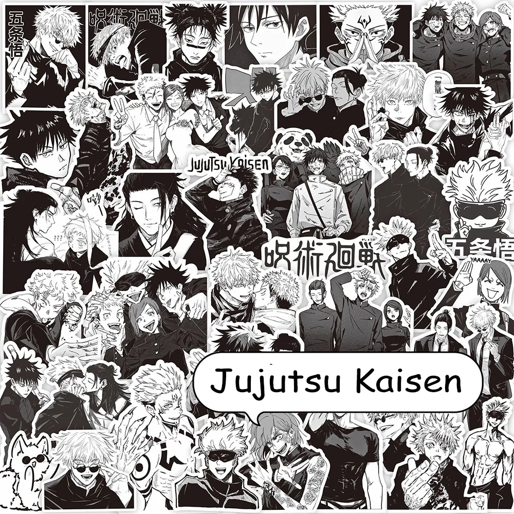 

10/30/65pcs Cartoon Jujutsu Kaisen Anime Stickers Decals Laptop Phone Luggage Suitcase Skateboard Waterproof Sticker Kid Toys