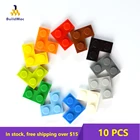 BuildMOC, совместимые сборы из частиц, пластина 2420, уголок 2x2 для строительных блоков, развивающие высокотехнологичные запасные игрушки сделай сам