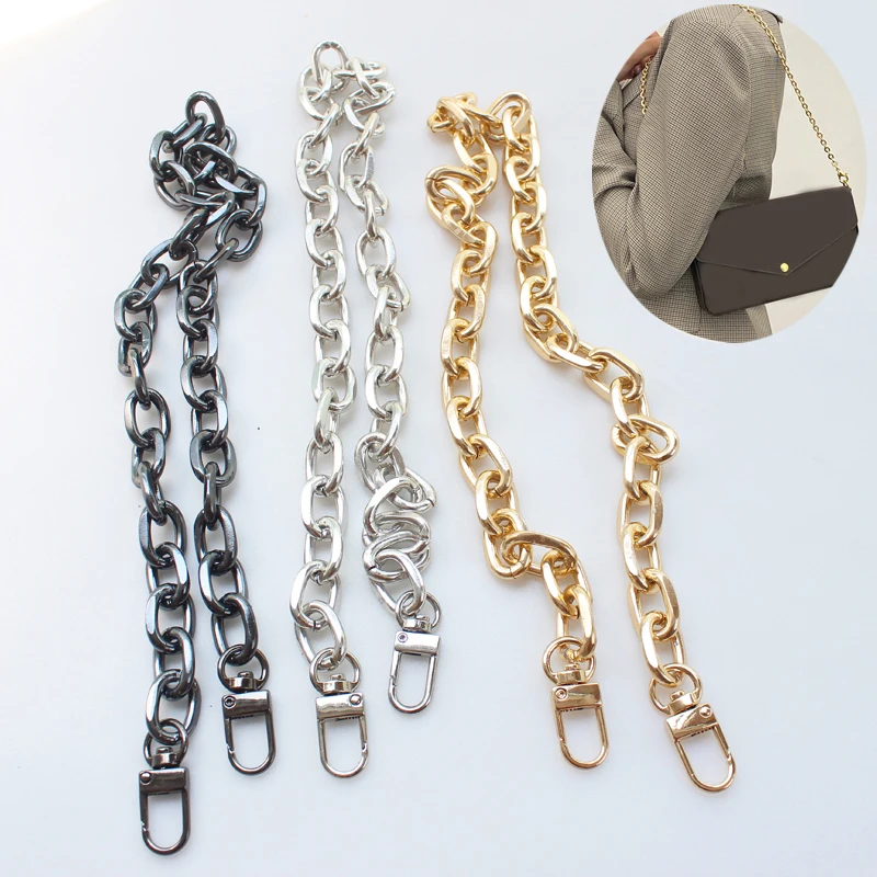 

60/100/120cm Aluminum Bag Chain O Shape Chain Bag Belt Shoulder Handbag Chain Durable Replacement Purse Chains Bag Accessories