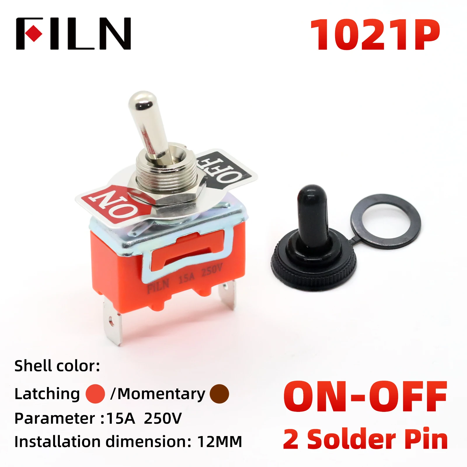 

FILN Миниатюрные переключатели 15A 250V оранжевые
