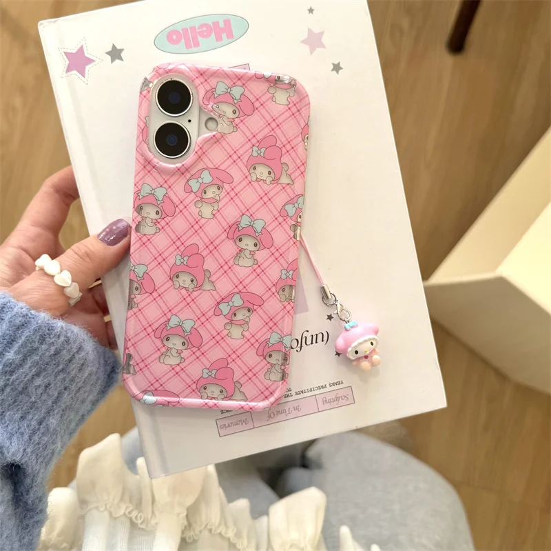 Роскошный розовый решетчатый милый мультфильм Моя мелодия мягкий силиконовый