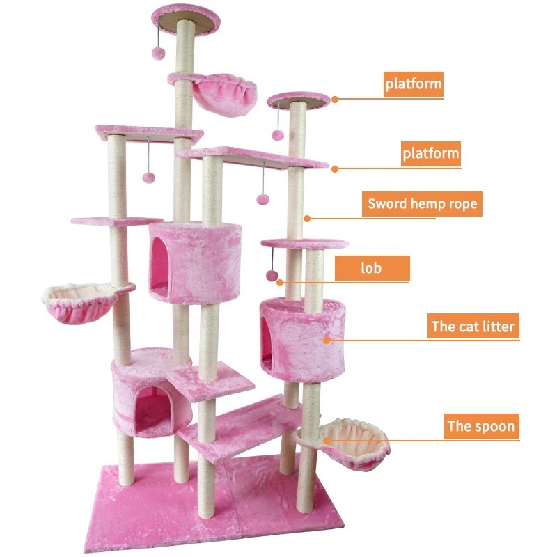 

Top Quality Low Price 2022 New Climbing Wall Multi Level Cat Tree Large