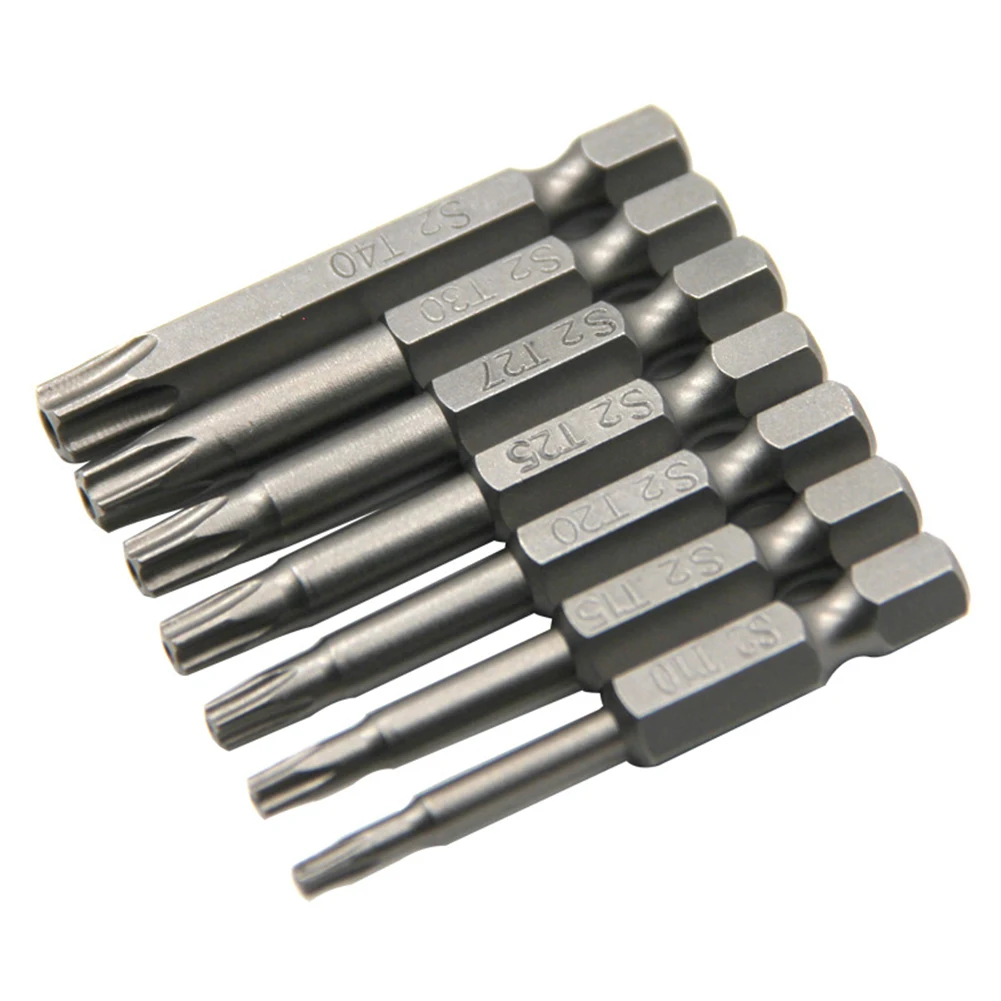 

7pcs Woodworking Hex Driver Screwdriver Bit Set Electric Drill Flat Head Kit Drilling Steel Hand Tool Screwdriver Bit Set