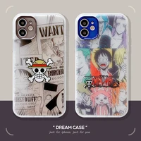 japan anime one pieces luffy zoro 13pro 13promax 12 12 pro max 11 pro x xs max xr 7 8 plus transparent soft tpu cover coque
