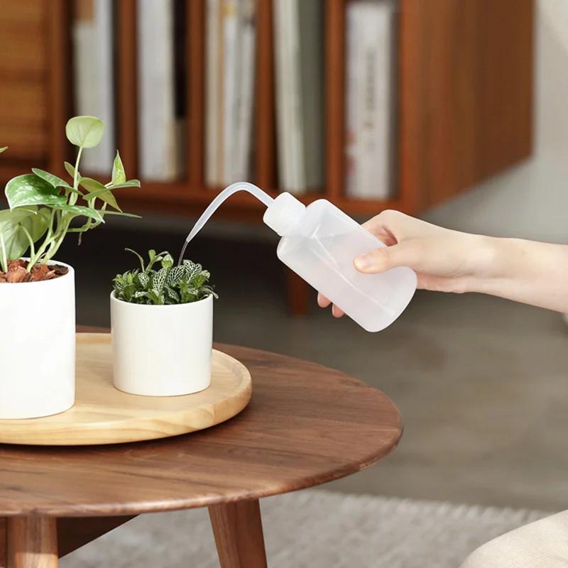 250~1000ml Curve Mouth Water Bottle With Scale Positive Transparent Watering Device Flower Succulent Plants Pot Growing Seed - купить по